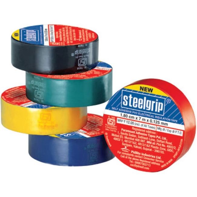 Pidilite Steelgrip Self Adhesive Multi Colour PVC Electrical Insulation Tape 6.5M (Box of 30) - Image 2
