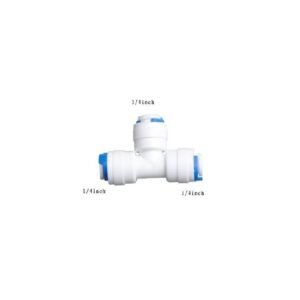 RO Tee Connector 1/4 x 1/4 x 1/4 inch (Pack of 6)