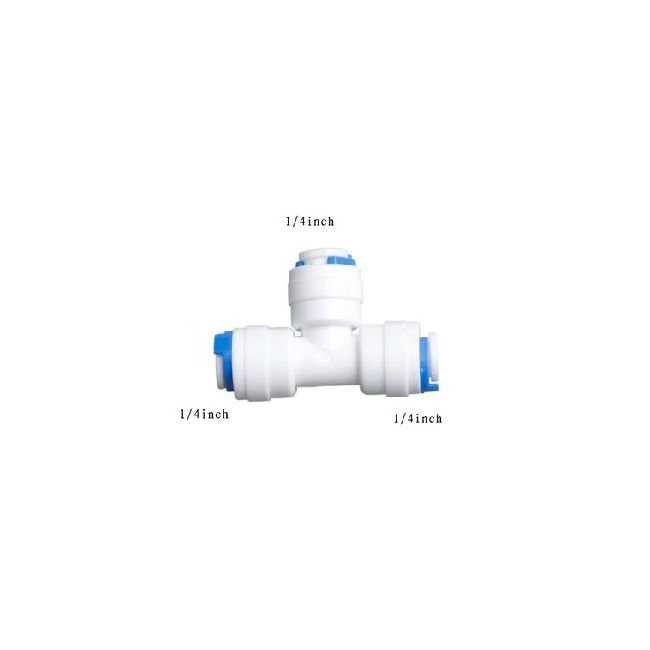 RO Tee Connector 1/4 x 1/4 x 1/4 inch (Pack of 6)