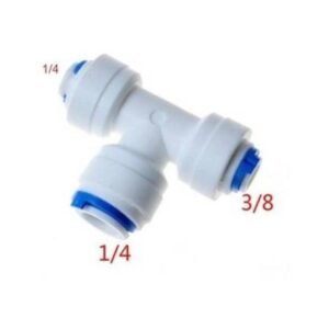 RO Tee Connector 1/4 x 3/8 x 1/4 inch (Pack of 6)