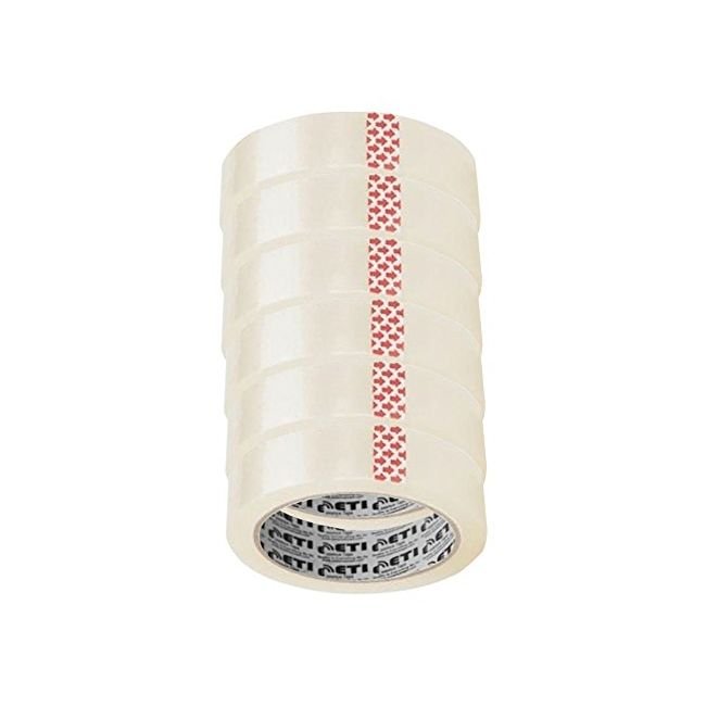 Super 1 inch Cello Tape Transparent 50 meter (Pack of 6)